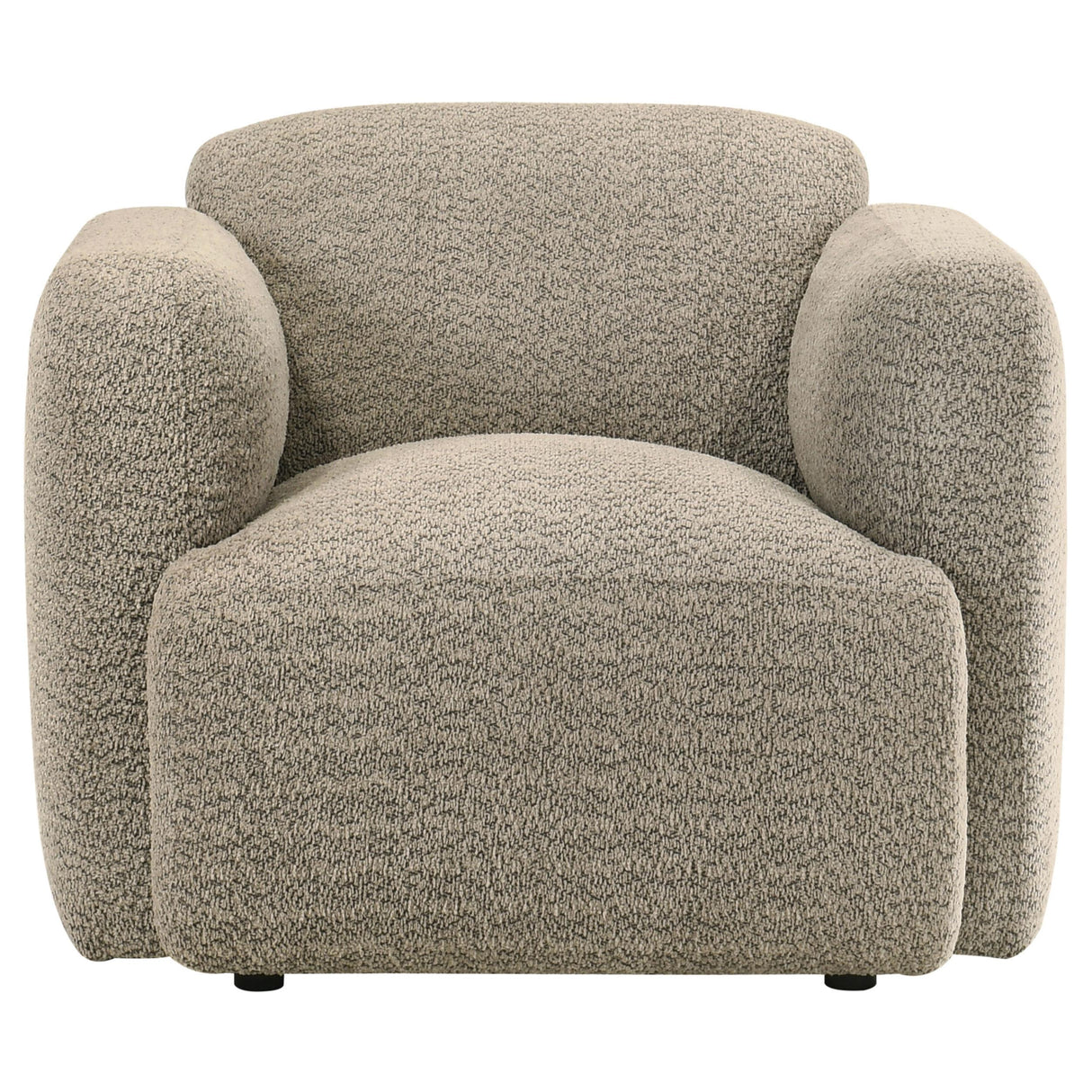 Dorset Brown Fabric Upholstered Round Track Arm Accent Chair from Coaster - Luna Furniture