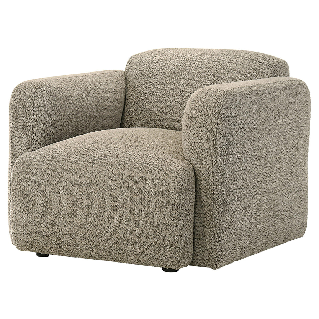 Dorset Brown Fabric Upholstered Round Track Arm Accent Chair from Coaster - Luna Furniture