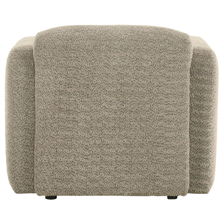 Dorset Brown Fabric Upholstered Round Track Arm Accent Chair from Coaster - Luna Furniture