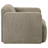 Dorset Brown Fabric Upholstered Round Track Arm Accent Chair from Coaster - Luna Furniture