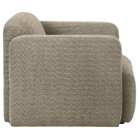 Dorset Brown Fabric Upholstered Round Track Arm Accent Chair from Coaster - Luna Furniture