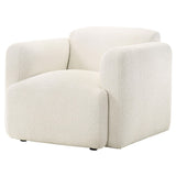 Dorset White Fabric Upholstered Round Track Arm Accent Chair from Coaster - Luna Furniture