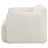 Dorset White Fabric Upholstered Round Track Arm Accent Chair from Coaster - Luna Furniture
