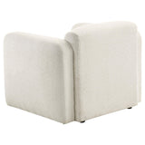 Dorset White Fabric Upholstered Round Track Arm Accent Chair from Coaster - Luna Furniture