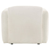 Dorset White Fabric Upholstered Round Track Arm Accent Chair from Coaster - Luna Furniture