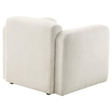 Dorset White Fabric Upholstered Round Track Arm Accent Chair from Coaster - Luna Furniture