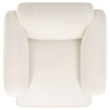 Dorset White Fabric Upholstered Round Track Arm Accent Chair from Coaster - Luna Furniture