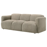 Dorset Brown Fabric Upholstered Round Track Arm Sofa from Coaster - Luna Furniture