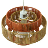 Dorset Pendant Lamp - White and Natural/Terracotta from Ashcroft Furniture - Luna Furniture