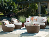 Double Point Beige Outdoor Seating Set from Ashley - Luna Furniture
