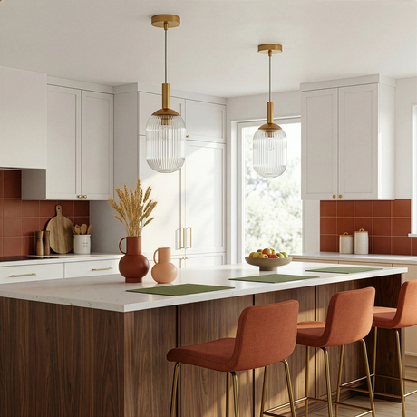 Dover Pendant Lamp - Bronze and Clear from Ashcroft Furniture - Luna Furniture