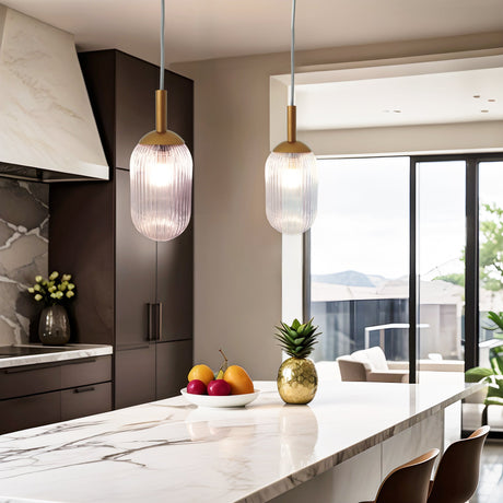Dover Pendant Lamp - Bronze and Clear from Ashcroft Furniture - Luna Furniture