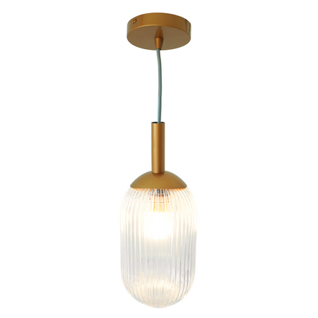 Dover Pendant Lamp - Bronze and Clear from Ashcroft Furniture - Luna Furniture