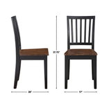 Joplin Walnut/Ebony Solid Wood Dining Chair, Set of 2 from Steve Silver - Luna Furniture