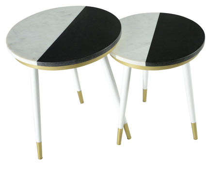 Taj Marble Top Nesting Tables from Steve Silver - Luna Furniture