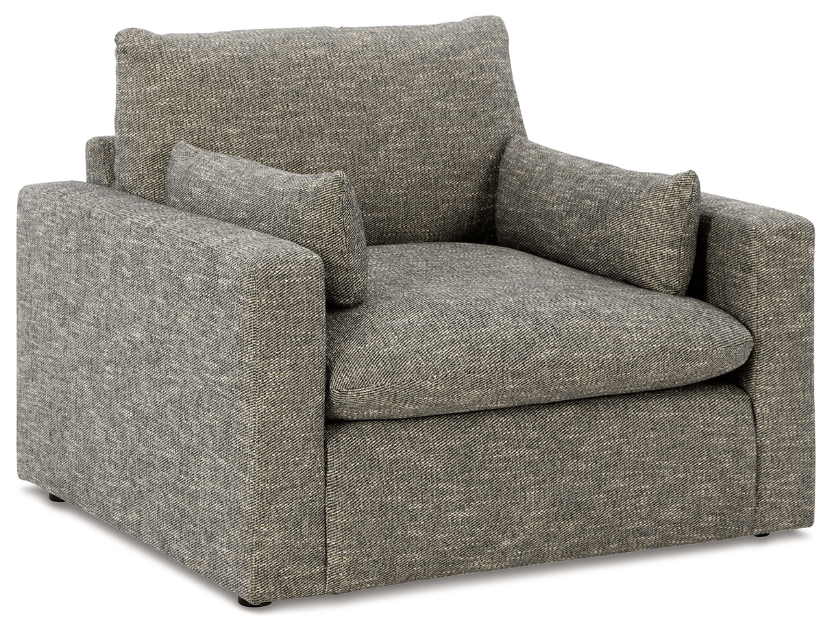 Dramatic Granite Sofa, Loveseat, Chair and Ottoman from Ashley - Luna Furniture