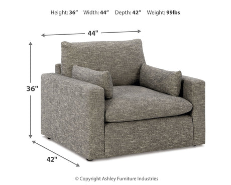 Dramatic Granite Sofa, Loveseat, Chair and Ottoman from Ashley - Luna Furniture