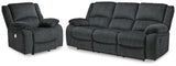 Draycoll Reclining Sofa and Power Recliner from Ashley - Luna Furniture