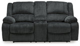 Draycoll Slate Reclining Loveseat with Console and Recliner from Ashley - Luna Furniture