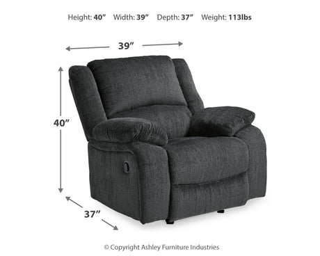Draycoll Slate Reclining Loveseat with Console and Recliner from Ashley - Luna Furniture