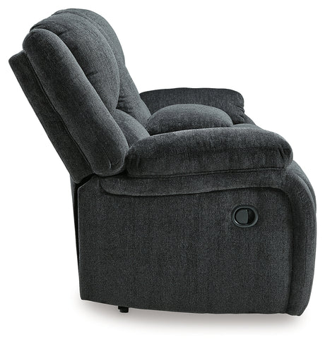 Draycoll Slate Reclining Loveseat with Console and Recliner from Ashley - Luna Furniture
