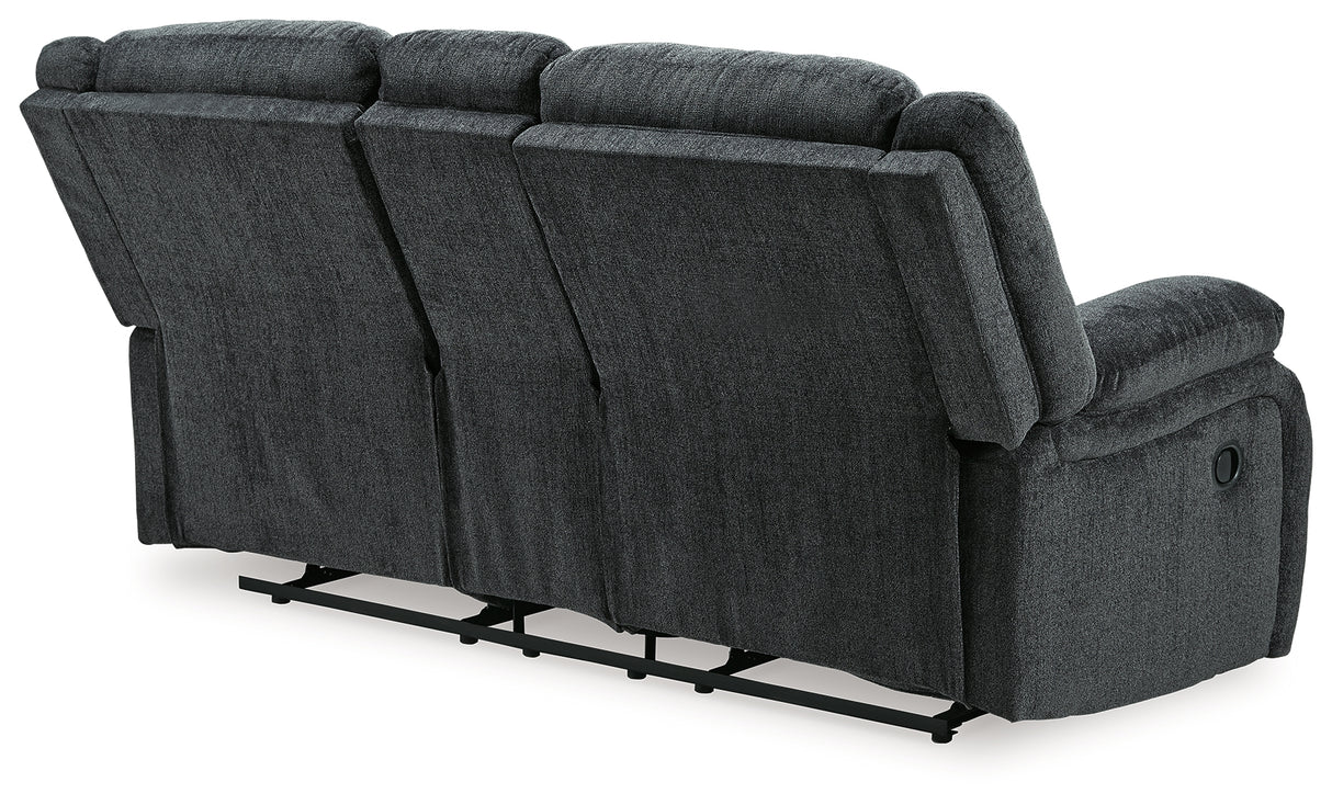 Draycoll Slate Reclining Loveseat with Console and Recliner from Ashley - Luna Furniture