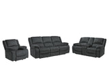 Draycoll Sofa, Loveseat and Recliner in Slate from Ashley Furniture - Luna Furniture