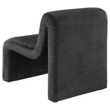 Drayton Black Upholstered Curved Armless Accent Chair from Coaster - Luna Furniture