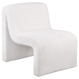 Drayton Ivory Upholstered Curved Armless Accent Chair from Coaster - Luna Furniture