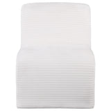 Drayton Ivory Upholstered Curved Armless Accent Chair from Coaster - Luna Furniture