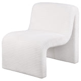 Drayton Ivory Upholstered Curved Armless Accent Chair from Coaster - Luna Furniture