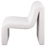 Drayton Ivory Upholstered Curved Armless Accent Chair from Coaster - Luna Furniture