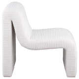 Drayton Ivory Upholstered Curved Armless Accent Chair from Coaster - Luna Furniture