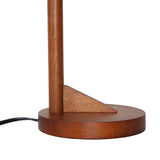Dreamlight Table Lamp, Brown Solid Wood Base with Elegant Cone Linen Shade from Ashcroft Furniture - Luna Furniture