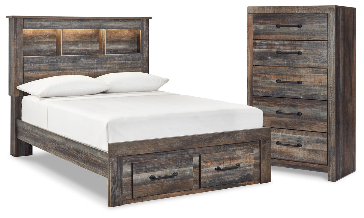 Drystan Full Bookcase Storage Bed and Chest from Ashley - Luna Furniture