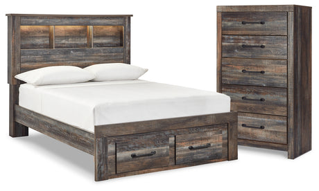Drystan Full Bookcase Storage Bed and Chest from Ashley - Luna Furniture