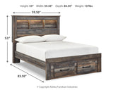 Drystan Full Bookcase Storage Bed and Chest from Ashley - Luna Furniture