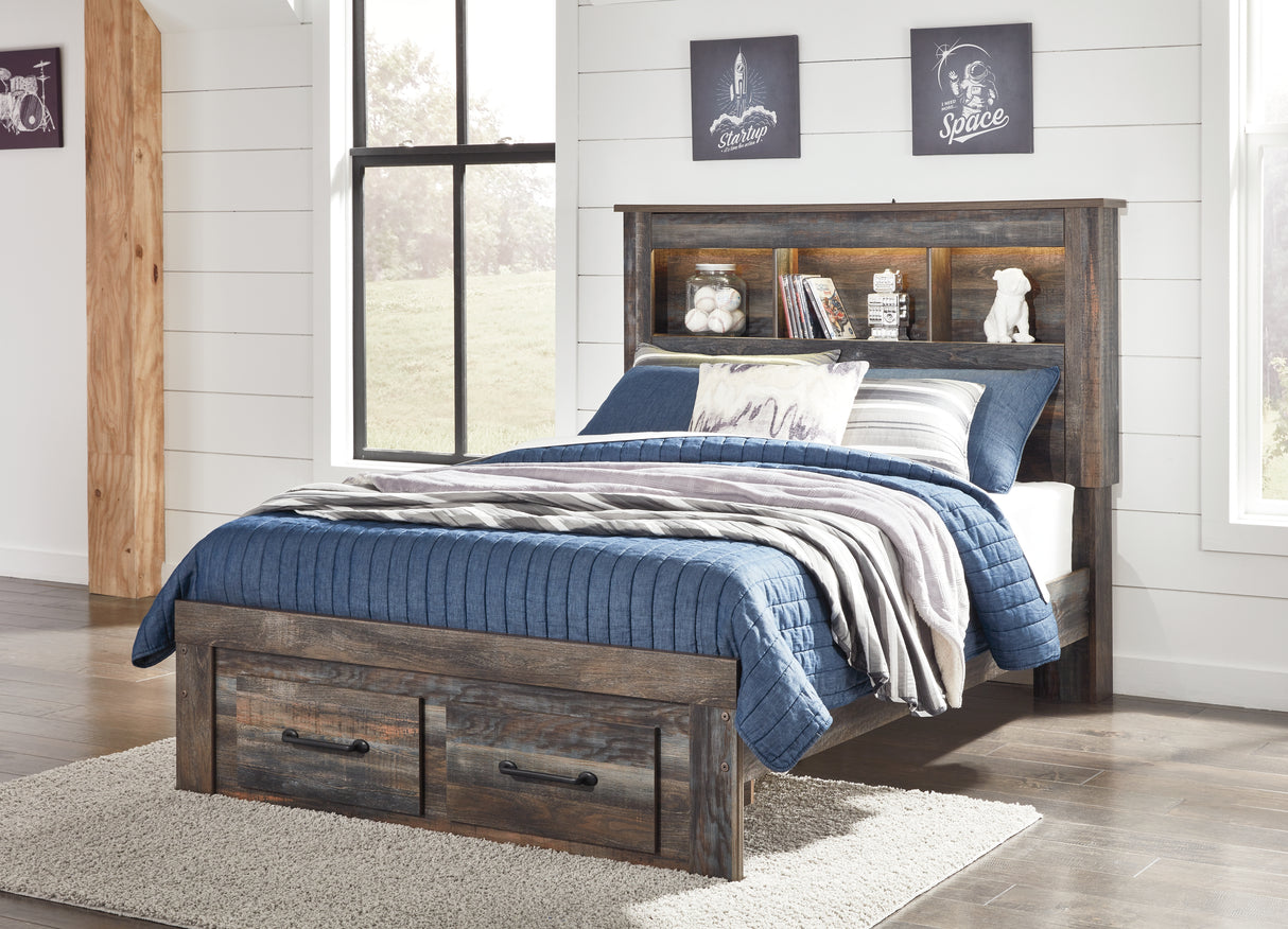 Drystan Full Bookcase Storage Bed and Chest from Ashley - Luna Furniture