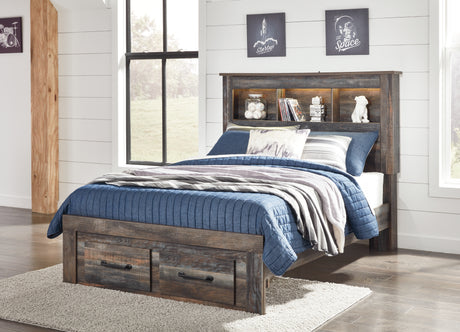 Drystan Full Bookcase Storage Bed and Chest from Ashley - Luna Furniture
