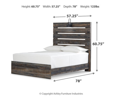 Drystan Full Panel Bed with Dresser and Nightstand in Multi from Ashley - Luna Furniture
