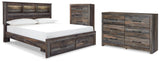 Drystan King Bookcase Storage Bed, Dresser and Chest from Ashley - Luna Furniture