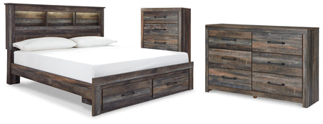 Drystan King Bookcase Storage Bed, Dresser and Chest from Ashley - Luna Furniture