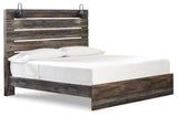 Drystan King Panel Bed with 2 Nightstands in Multi from Ashley - Luna Furniture