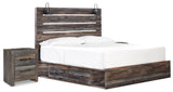 Drystan Multi King Panel Storage Bed and 2 Nightstands from Ashley - Luna Furniture