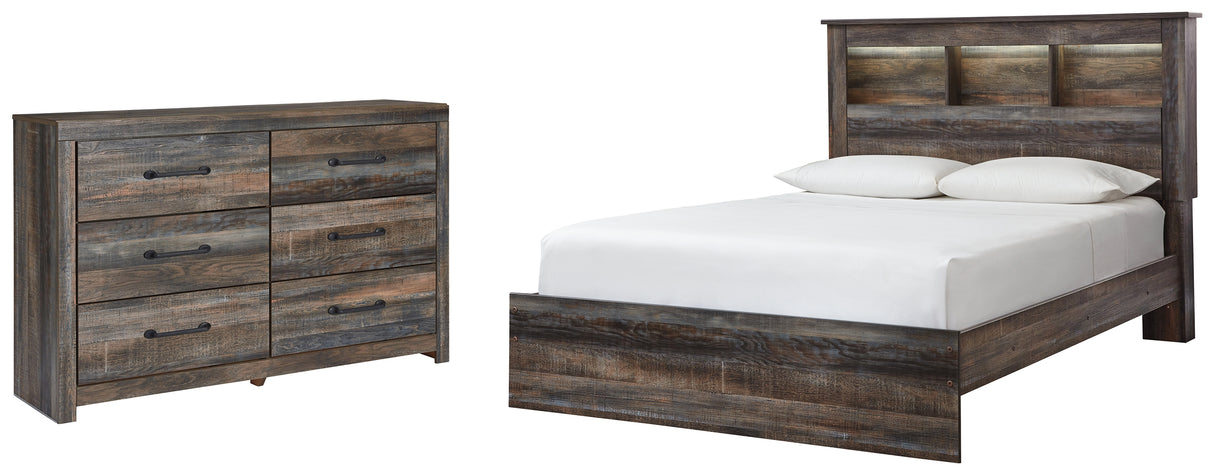 Drystan Queen Bookcase Bed with Dresser in Multi from Ashley - Luna Furniture