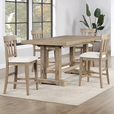 Napa Weathered Sand/Cream 24″ Counter Stool, Set of 2 from Steve Silver - Luna Furniture