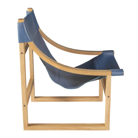 Lima Cobalt Leather Sling Chair from Steve Silver - Luna Furniture