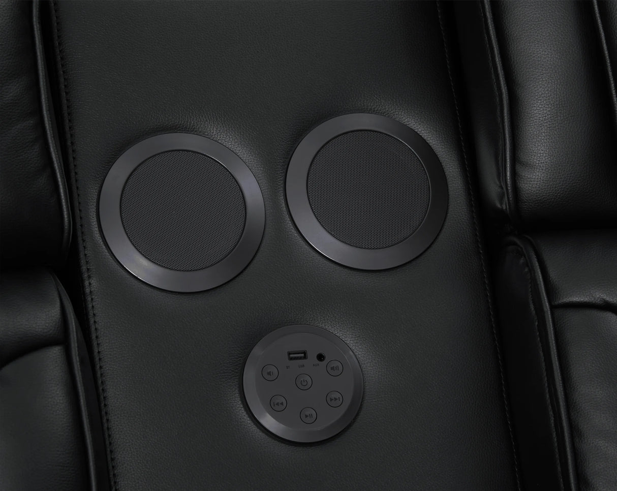 Dubai Black 3-Piece Power Reclining Living Room Set from Happy Homes - Luna Furniture