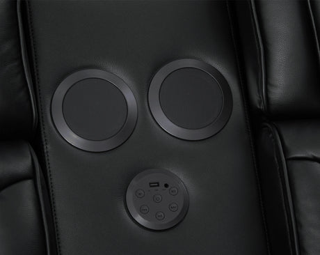 Dubai Black 3-Piece Power Reclining Living Room Set from Happy Homes - Luna Furniture