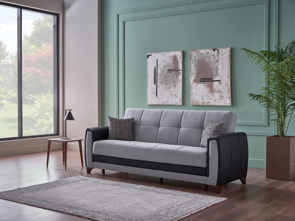 Dublin Boss Grey 3-Seat Sleeper Sofa from Bellona - Luna Furniture